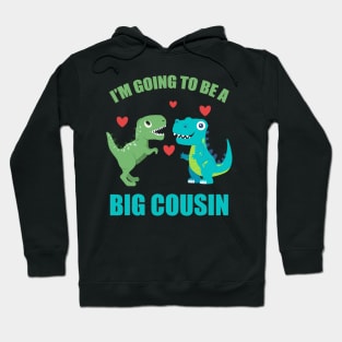 I'm Going To Be A Big Cousin Dinosaur Lovers Hoodie